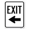 Signmission Parking Lot Sign Exit Sign Left Arrow Alum Rust Proof Parking Sign, 24" L, 18" H, A-1824-23422 A-1824-23422 - alternate 1